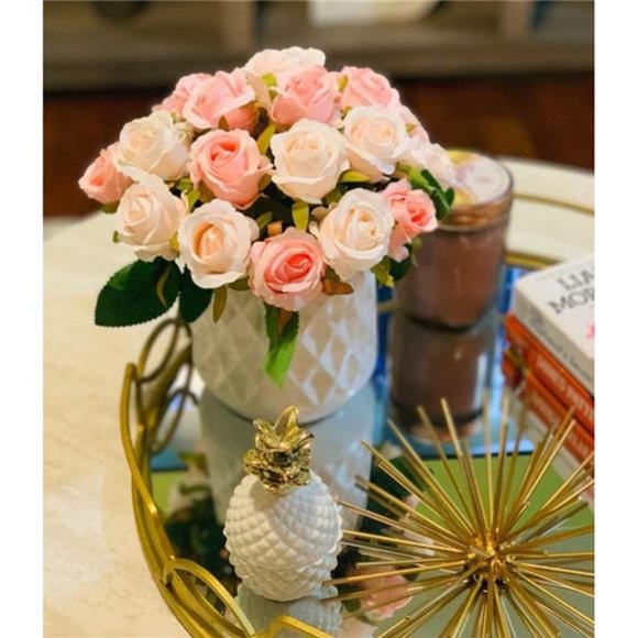 24Heads Artificial Rose Flowers Bouquet Silk Flower Roses with Stems Home Bridal - Picture 6 of 6